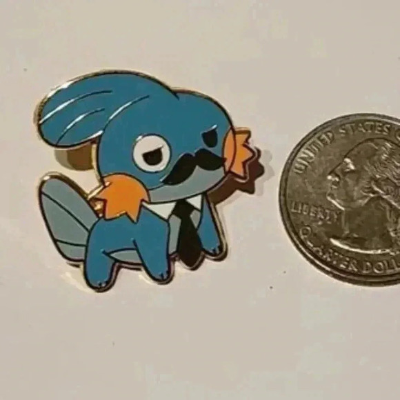 Gentleman Mudkip Hoenn Starter Enamel Pin – Charming Pokémon Collectible! - Picture 2 of 2